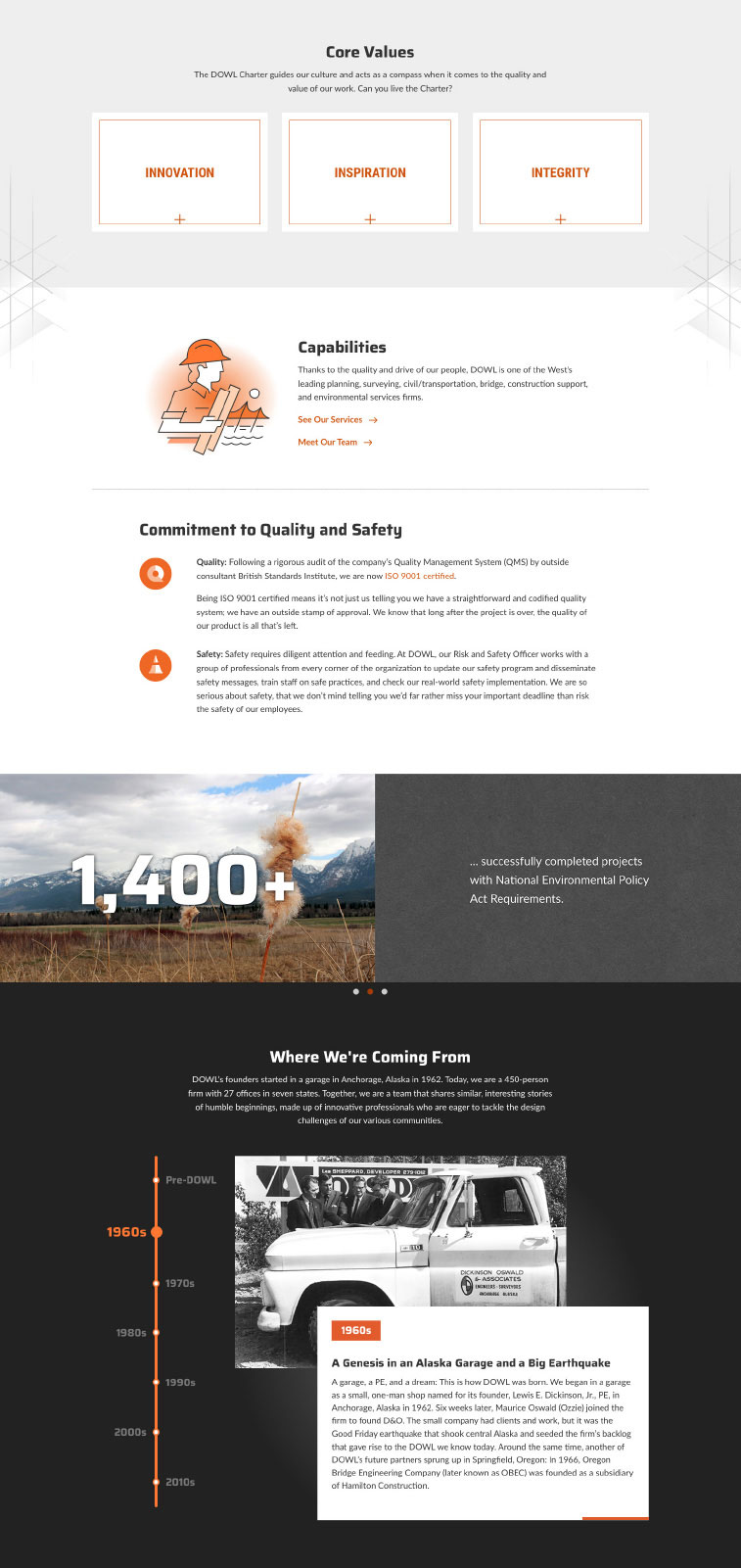 DOWL Engineering - Website Redesign - web company