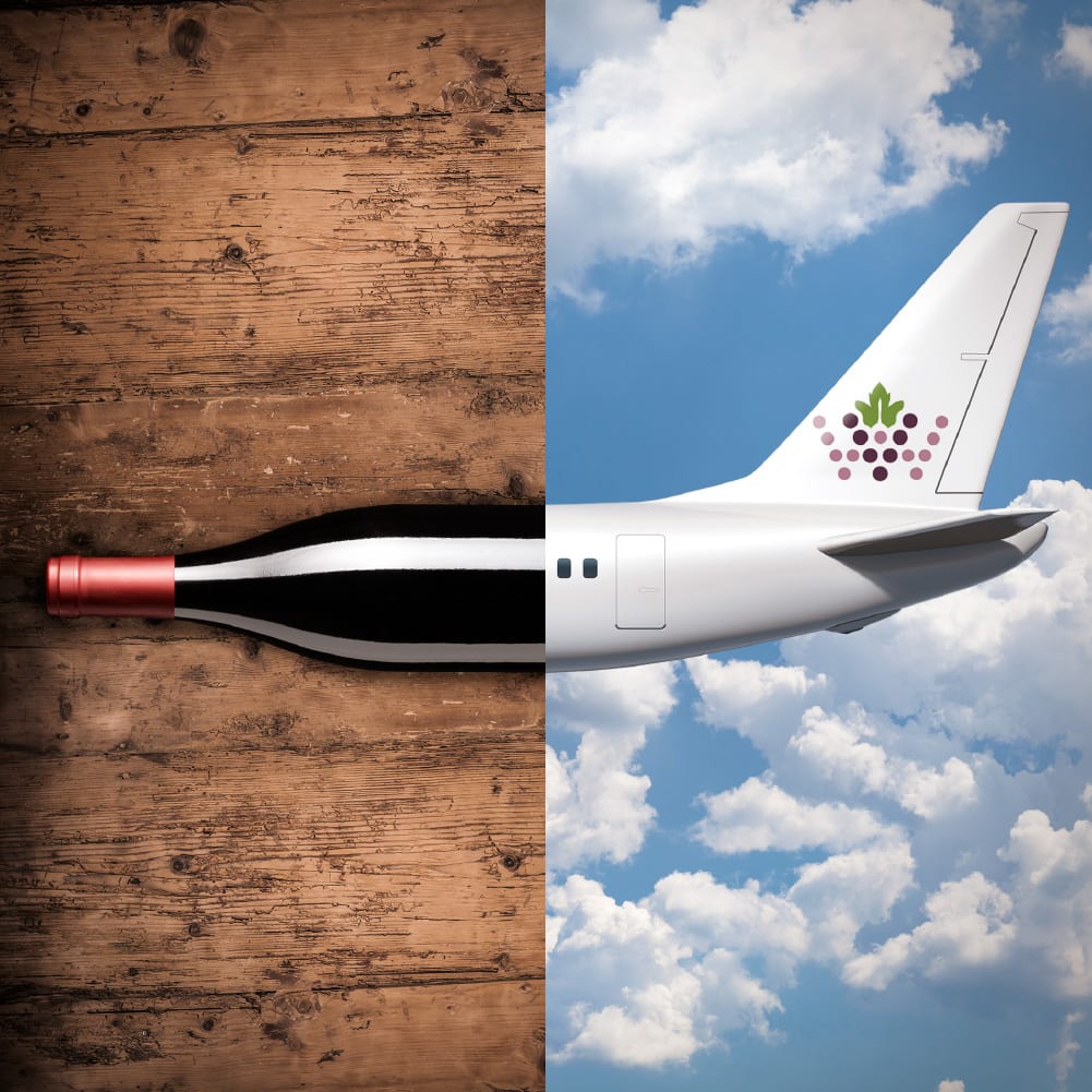 Oregon Wine Country - “Wine Plus” social campaign - split plane