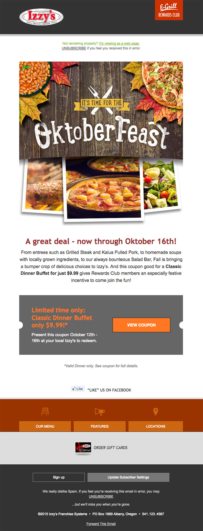 IZY case email oktoberfeast