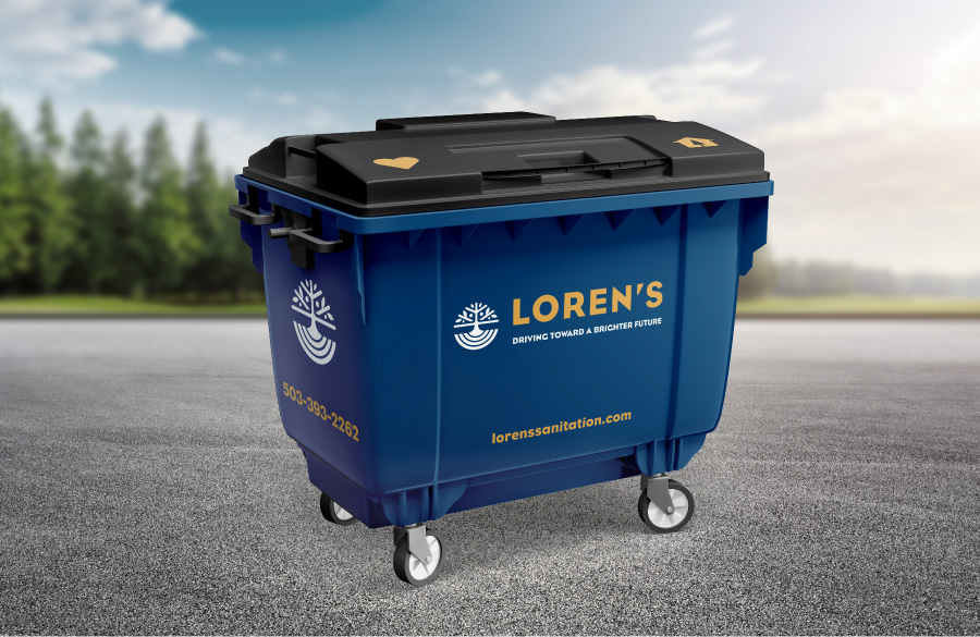 Loren's brand design dumpster