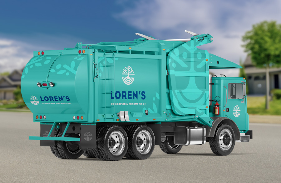Loren's brand design truck graphics rear