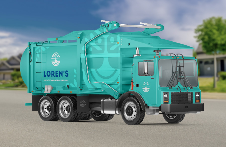 Loren's brand design truck graphics front