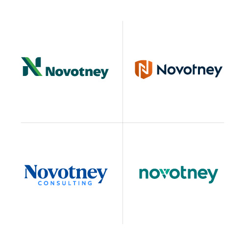 Novotney logo design concepts