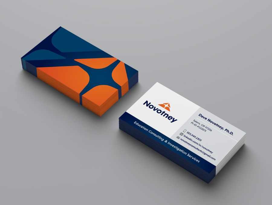 Novotney branding business cards